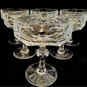 Six GORHAM Crystal Alexandra Liquor Cocktail Glasses- Sherbet